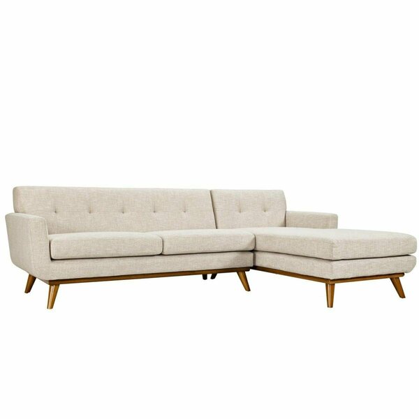 Modway Furniture Engage Right-Facing Sectional Sofa, Beige EEI-2119-BEI-SET